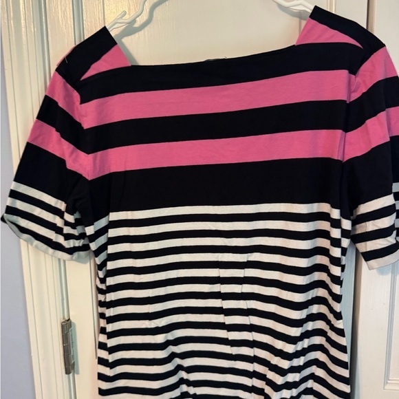 Chaos Striped Pink and Black Women's Top, Large - Picture 5 of 7